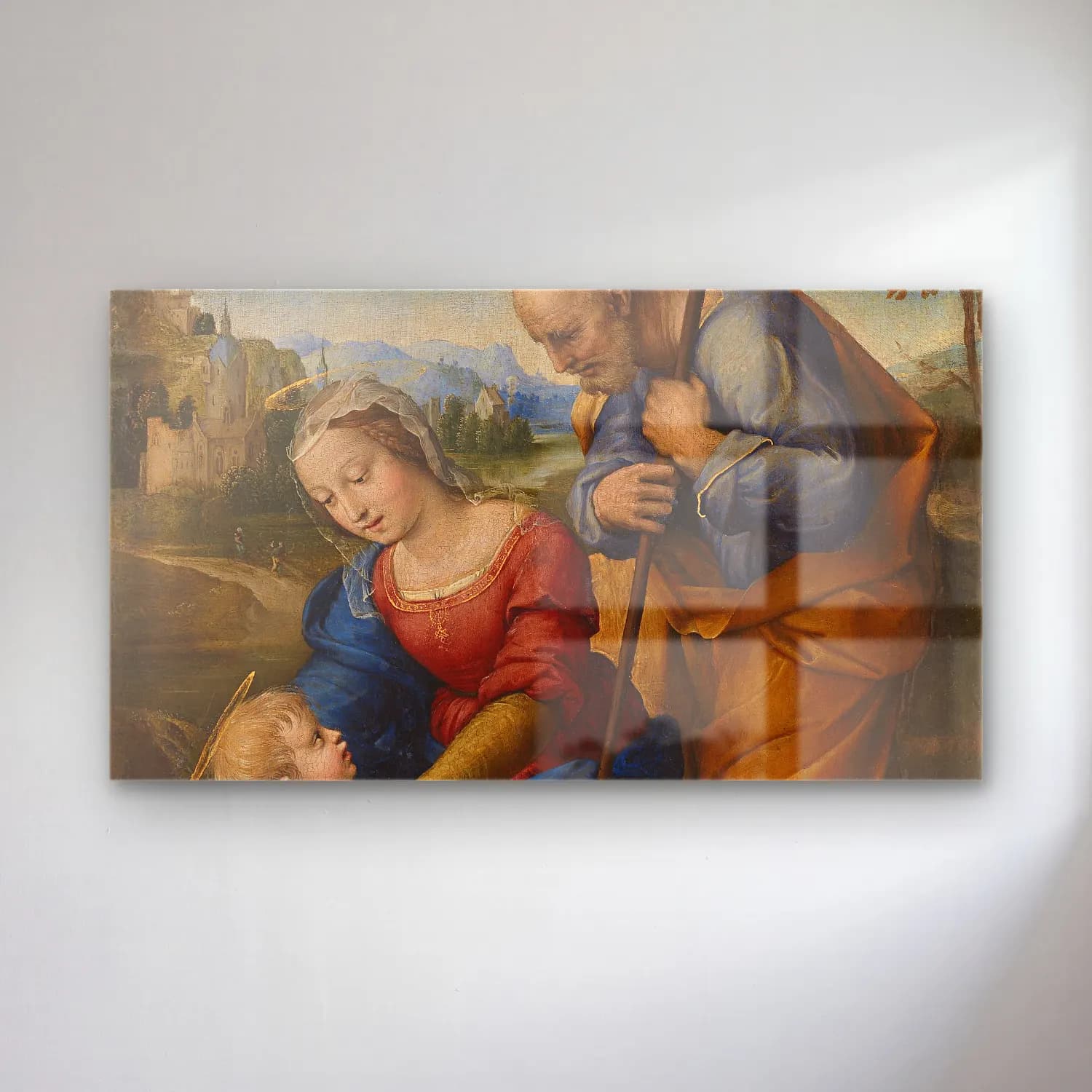 Raffaello Sanzio – The Holy Family with a Lamb cam tablo — Raffaello Sanzio – The Holy Family with a Lamb — yağlı boya dini sahne