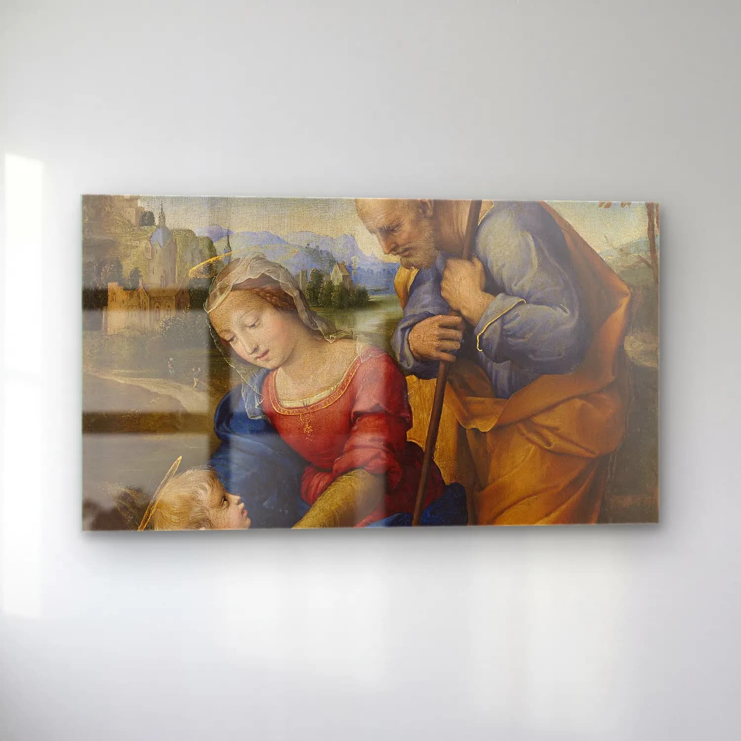 Raffaello Sanzio – The Holy Family with a Lamb cam tablo — sol açıdan görünüm