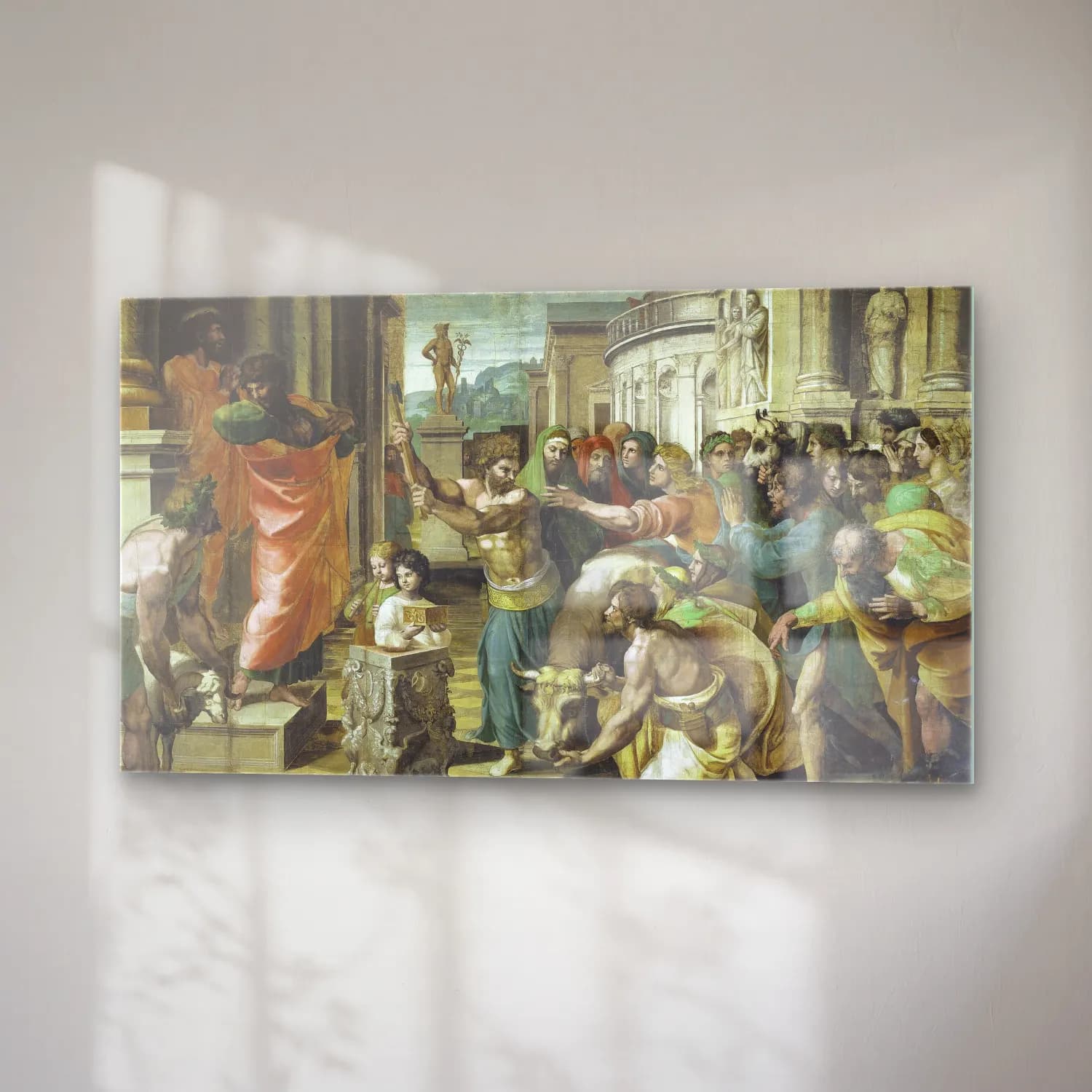Raffaello Sanzio – The Sacrifice at Lystra cam tablo — sağ açıdan görünüm