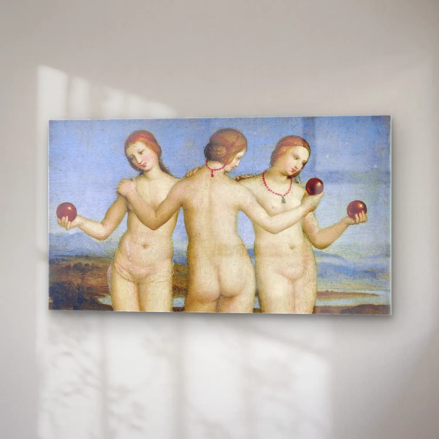 Raffaello Sanzio – Three Graces cam tablo — sağ açıdan görünüm