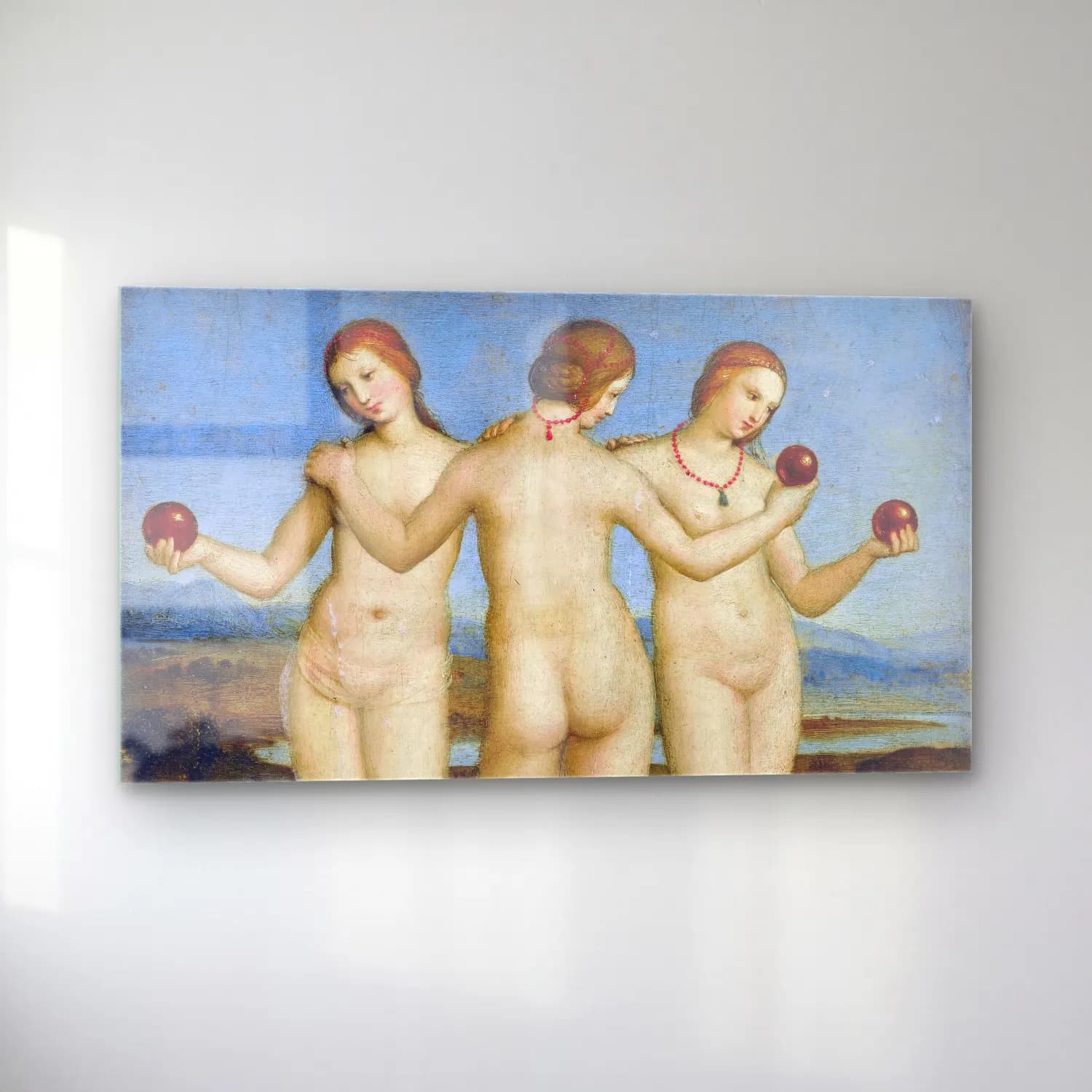 Raffaello Sanzio – Three Graces cam tablo — sol açıdan görünüm