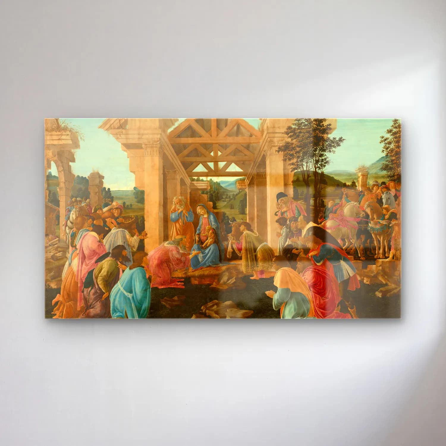 Sandro Botticelli – Adoration of the Magi cam tablo — Sandro Botticelli – Adoration of the Magi — yağlı boya dini sahne