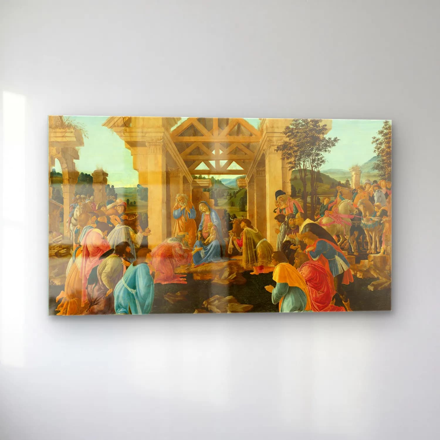 Sandro Botticelli – Adoration of the Magi cam tablo — sol açıdan görünüm