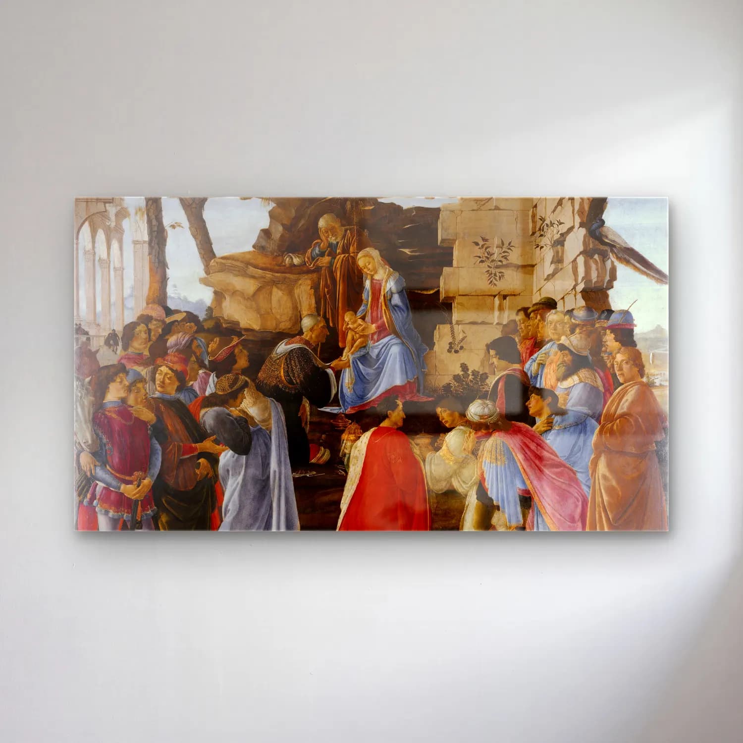 Sandro Botticelli – Botticelli Adoration of the Magi cam tablo — Sandro Botticelli – Botticelli Adoration of the Magi — yağlı boya dini sahne