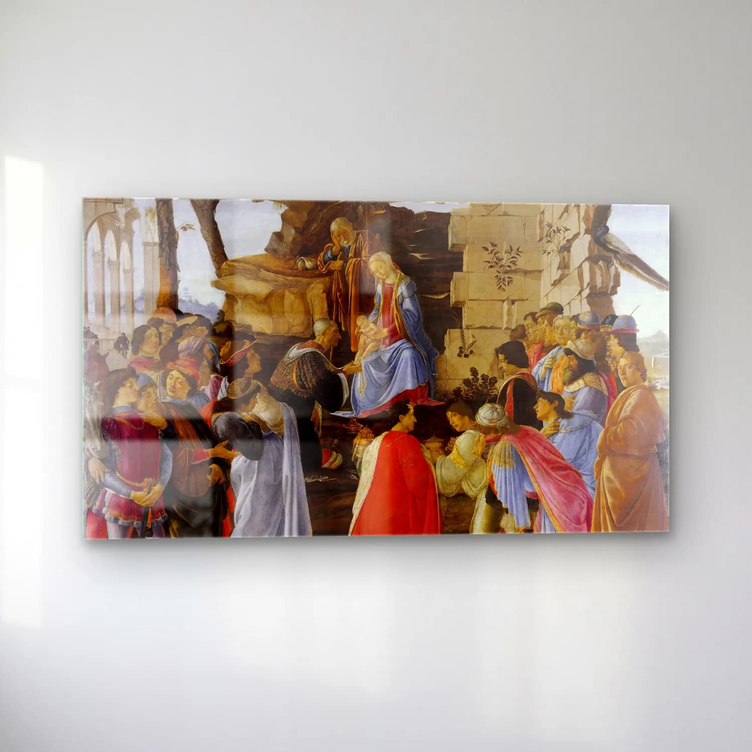 Sandro Botticelli – Botticelli Adoration of the Magi cam tablo — sol açıdan görünüm