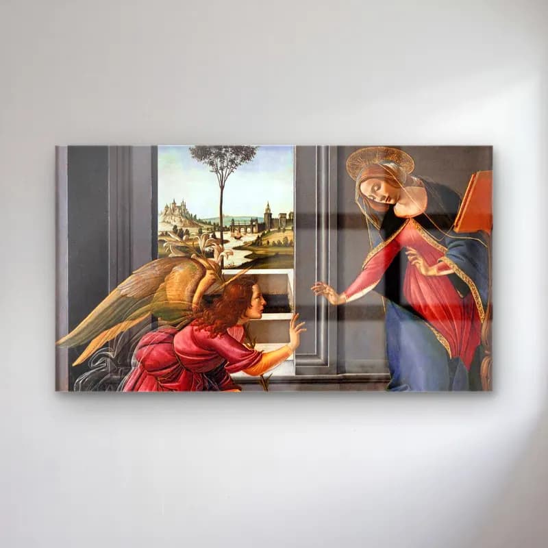 Sandro Botticelli – Cestello Annunciation cam tablo — Sandro Botticelli – Cestello Annunciation — yağlı boya dini sahne