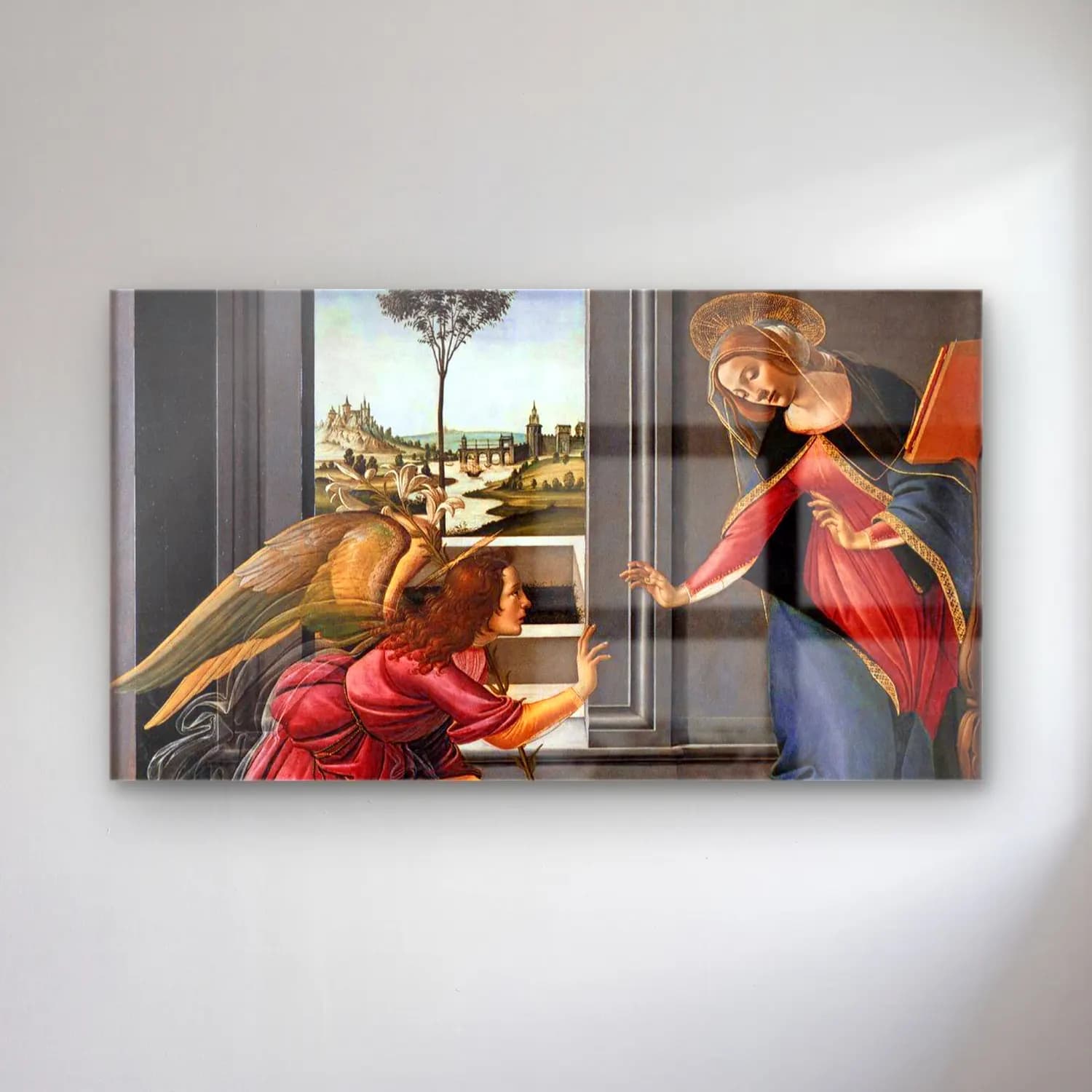 Sandro Botticelli – Cestello Annunciation cam tablo — Sandro Botticelli – Cestello Annunciation — yağlı boya dini sahne