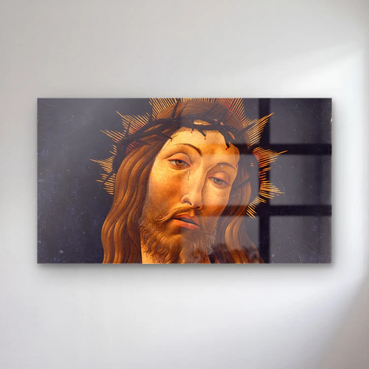 Sandro Botticelli – Christ Crowned with Thorns cam tablo — Sandro Botticelli – Christ Crowned with Thorns — yağlı boya dini sahne