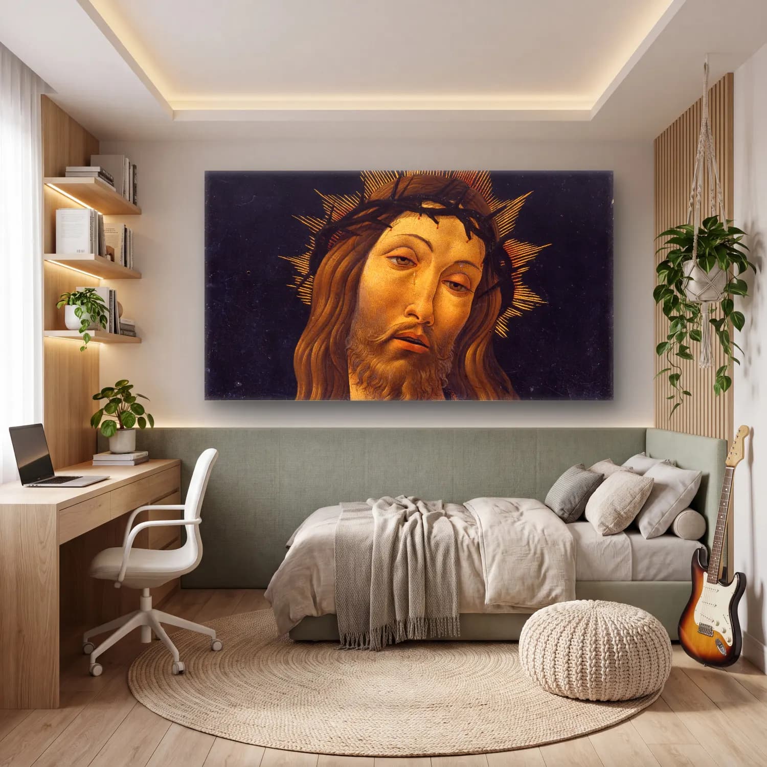 Sandro Botticelli – Christ Crowned with Thorns cam tablo — genç odasında