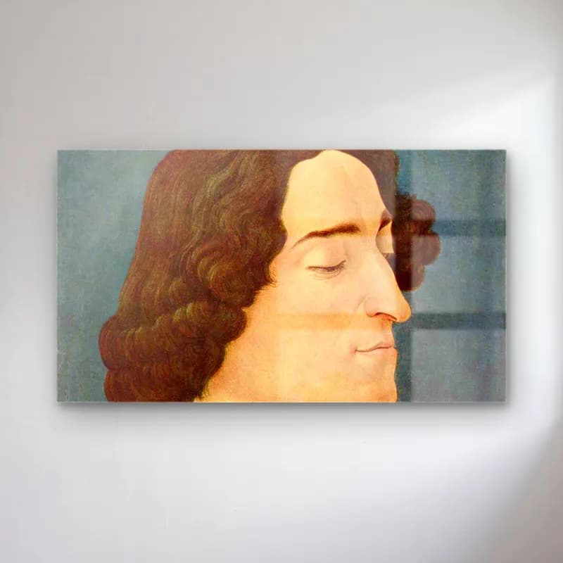 Sandro Botticelli – Giuliano de Medici cam tablo — Sandro Botticelli – Giuliano de Medici — vintage erkek portresi