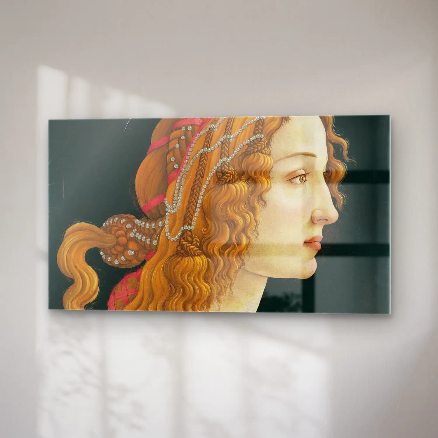Sandro Botticelli – Idealized Portrait of a Lady Portrait of Simonetta Vespucci… cam tablo — sağ açıdan görünüm