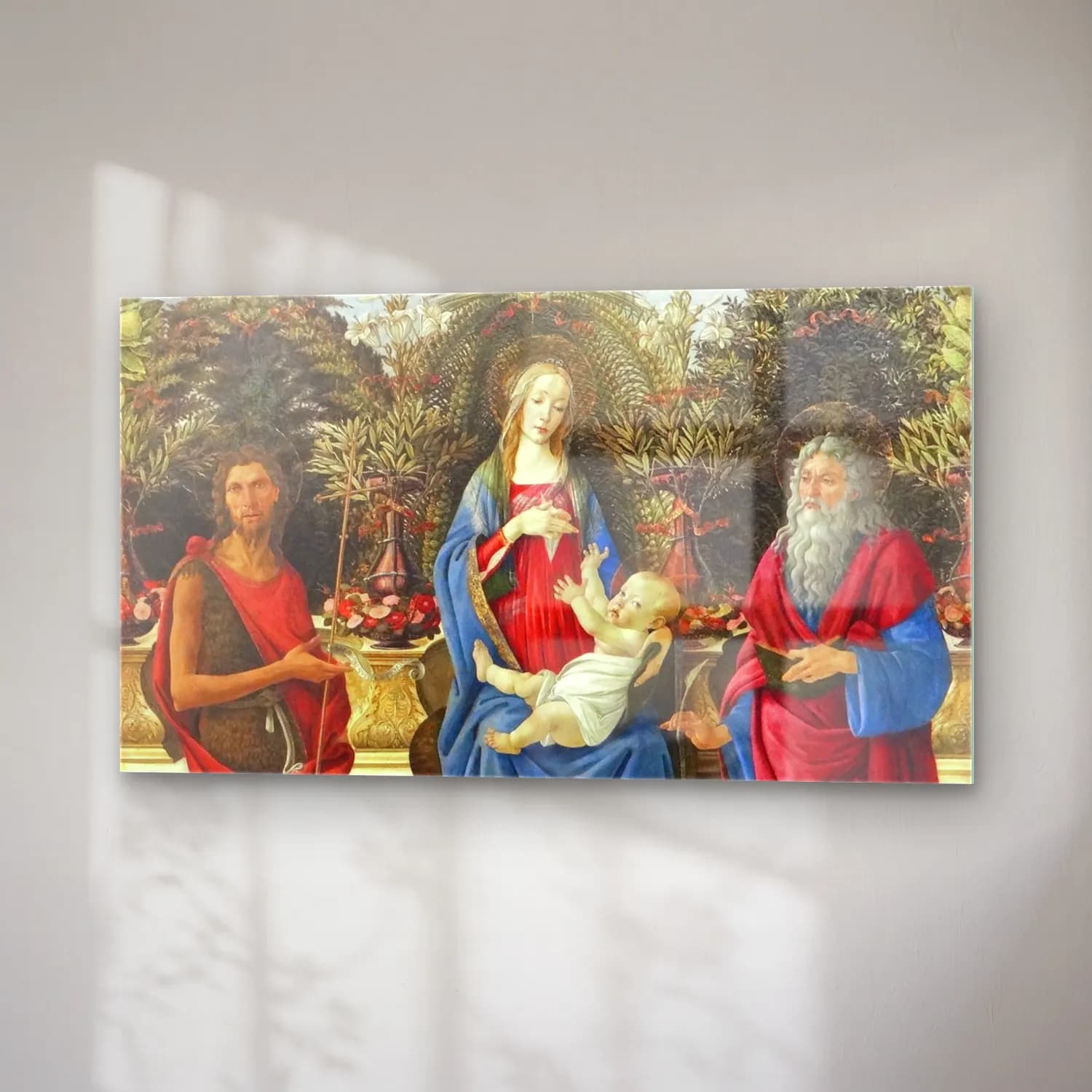 Sandro Botticelli – Madonna Bardi cam tablo — sağ açıdan görünüm