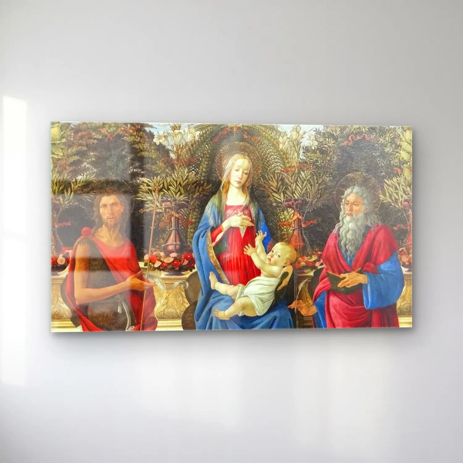 Sandro Botticelli – Madonna Bardi cam tablo — sol açıdan görünüm