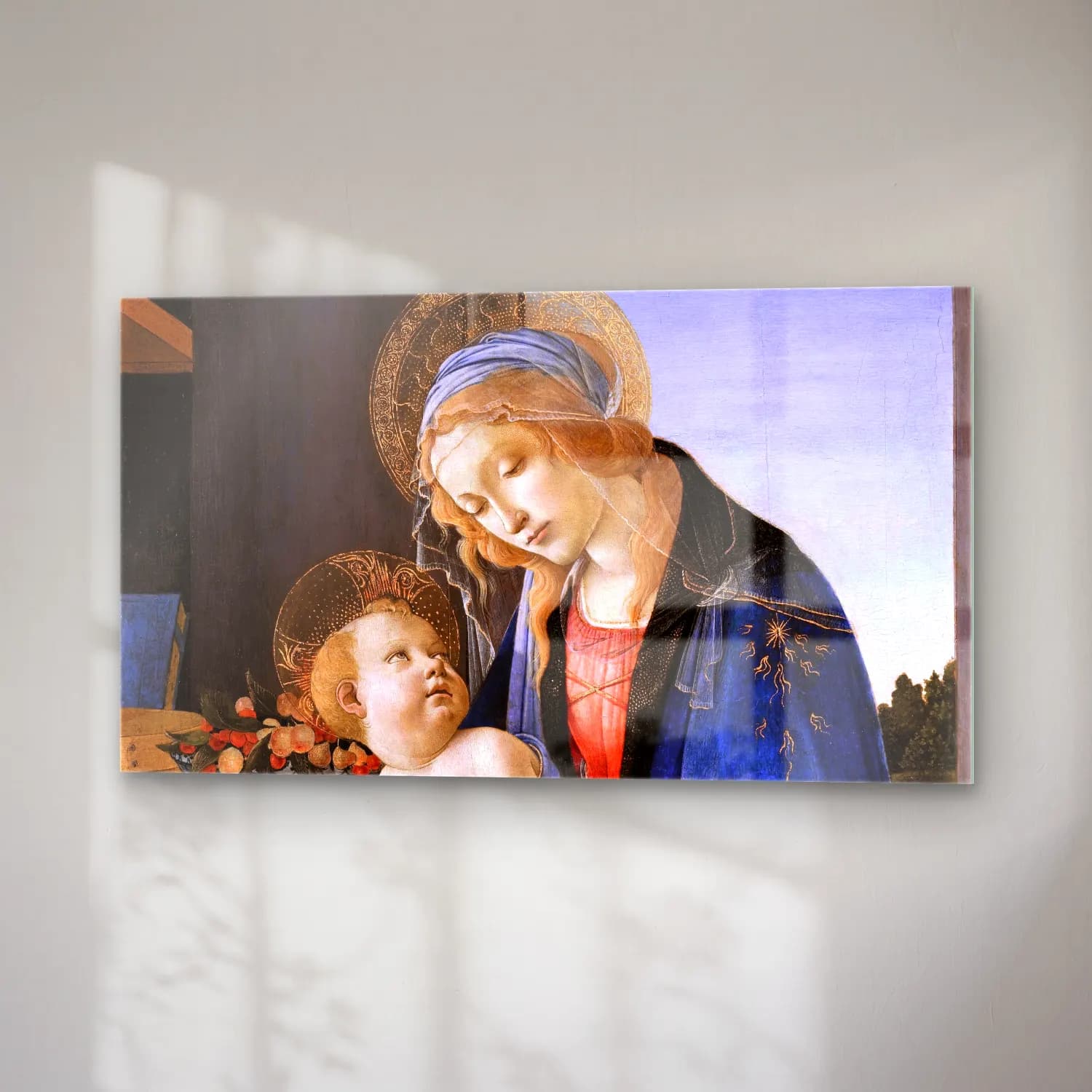 Sandro Botticelli – Madonna of the Book cam tablo — sağ açıdan görünüm