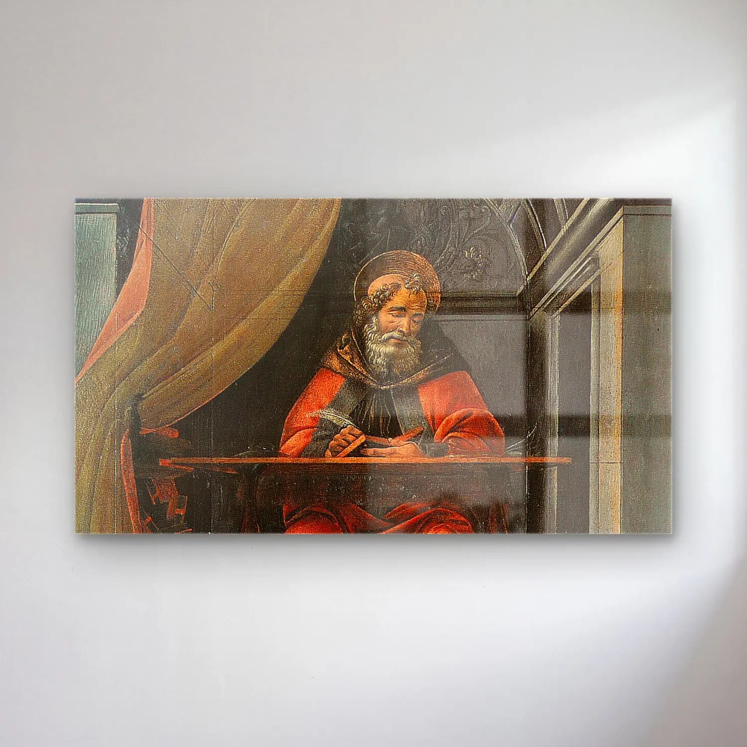 Sandro Botticelli – St Augustin dans son cabinet de travail cam tablo — Sandro Botticelli – St Augustin dans son cabinet de travail — yağlı boya dini sahne