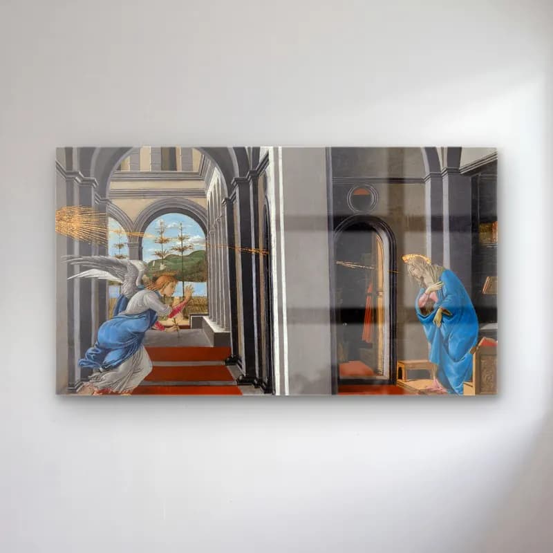 Sandro Botticelli – The Annunciation cam tablo — Sandro Botticelli – The Annunciation — yağlı boya dini sahne