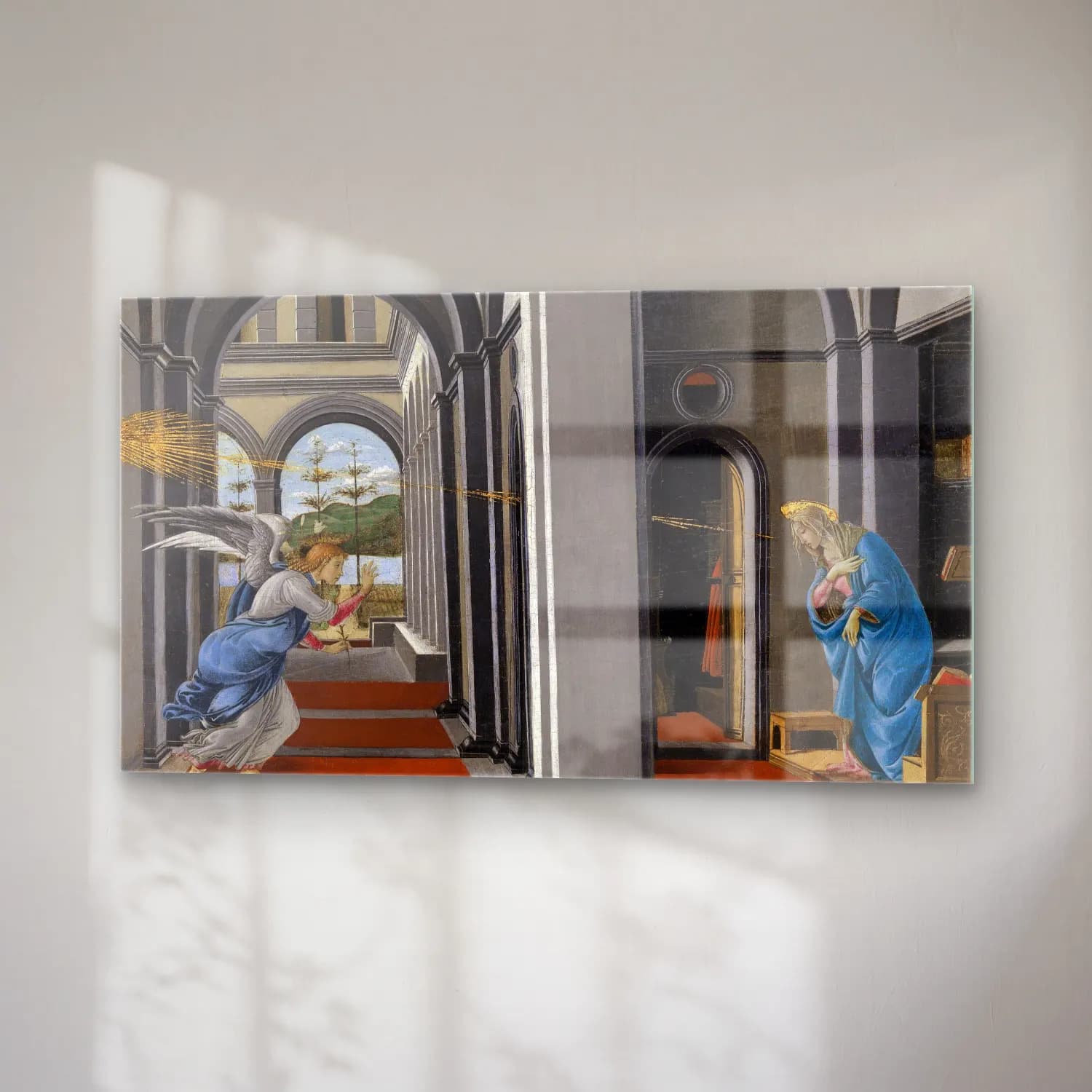 Sandro Botticelli – The Annunciation cam tablo — sağ açıdan görünüm