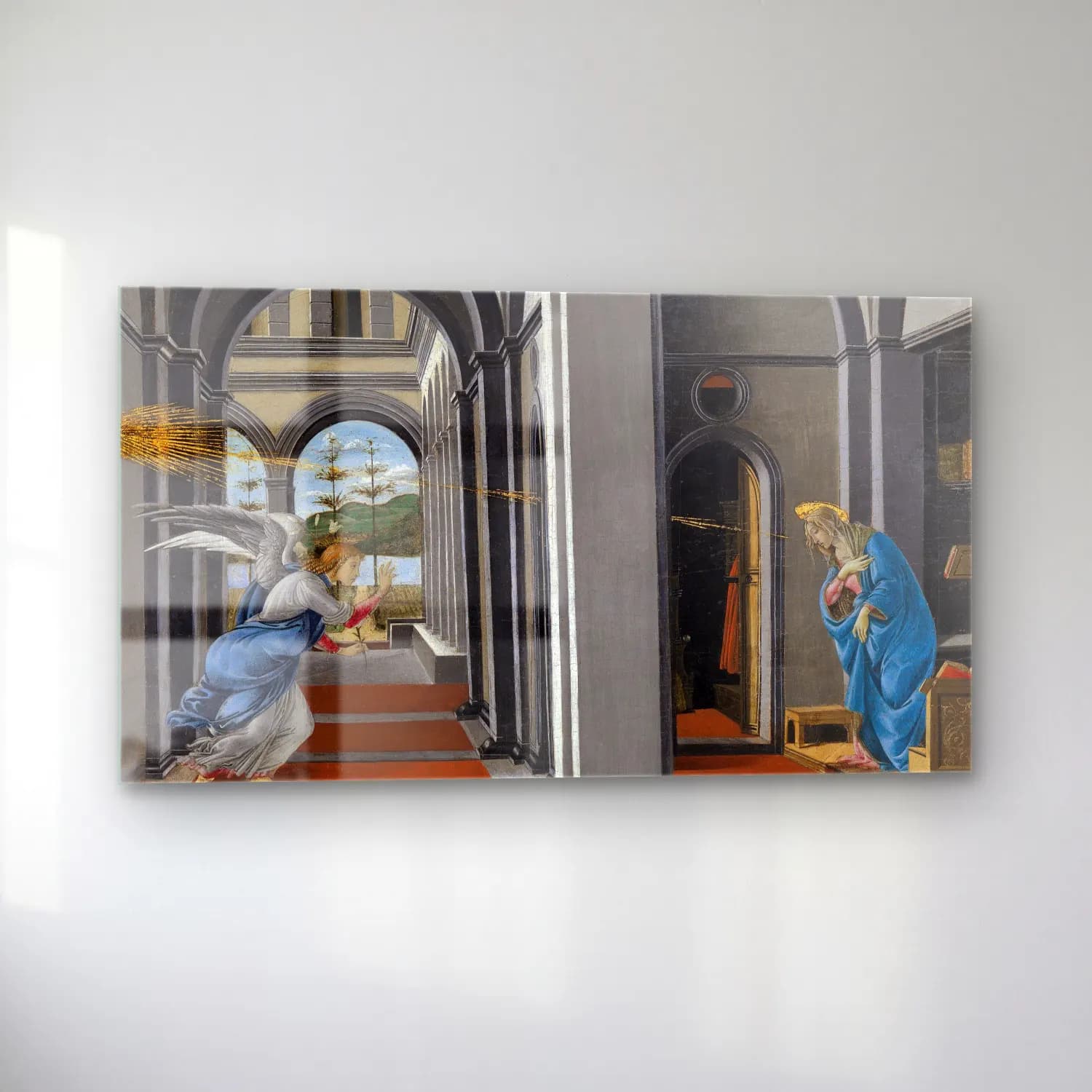 Sandro Botticelli – The Annunciation cam tablo — sol açıdan görünüm