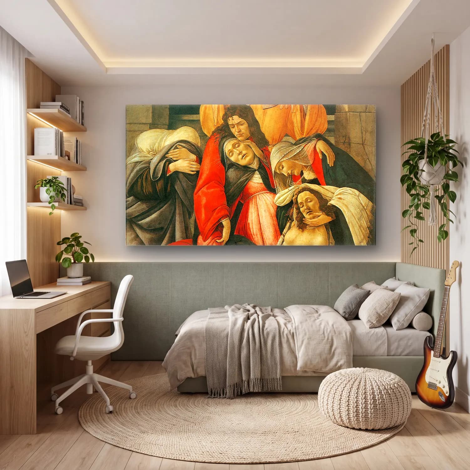 Sandro Botticelli – The Lamentation over the Dead Christ cam tablo — genç odasında