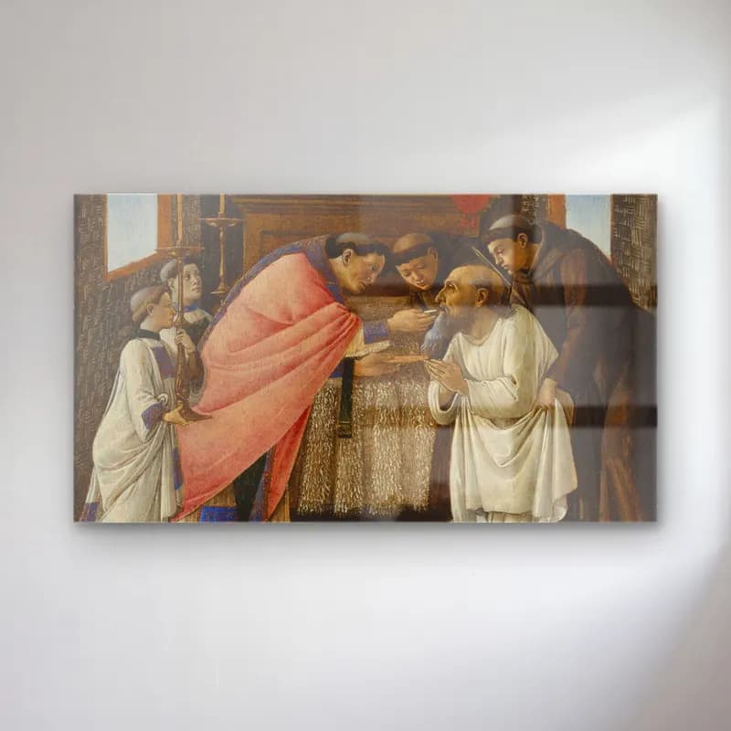 Sandro Botticelli – The Last Communion of Saint Jerome cam tablo — Sandro Botticelli – The Last Communion of Saint Jerome — vintage dini sahne