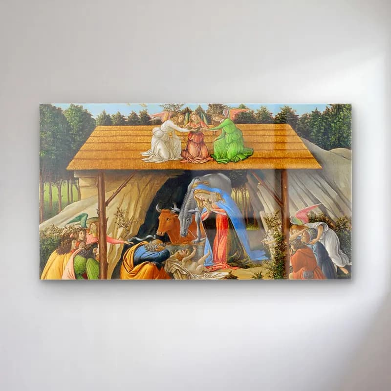 Sandro Botticelli – The Mystical Nativity cam tablo — Sandro Botticelli – The Mystical Nativity — vintage dini sahne