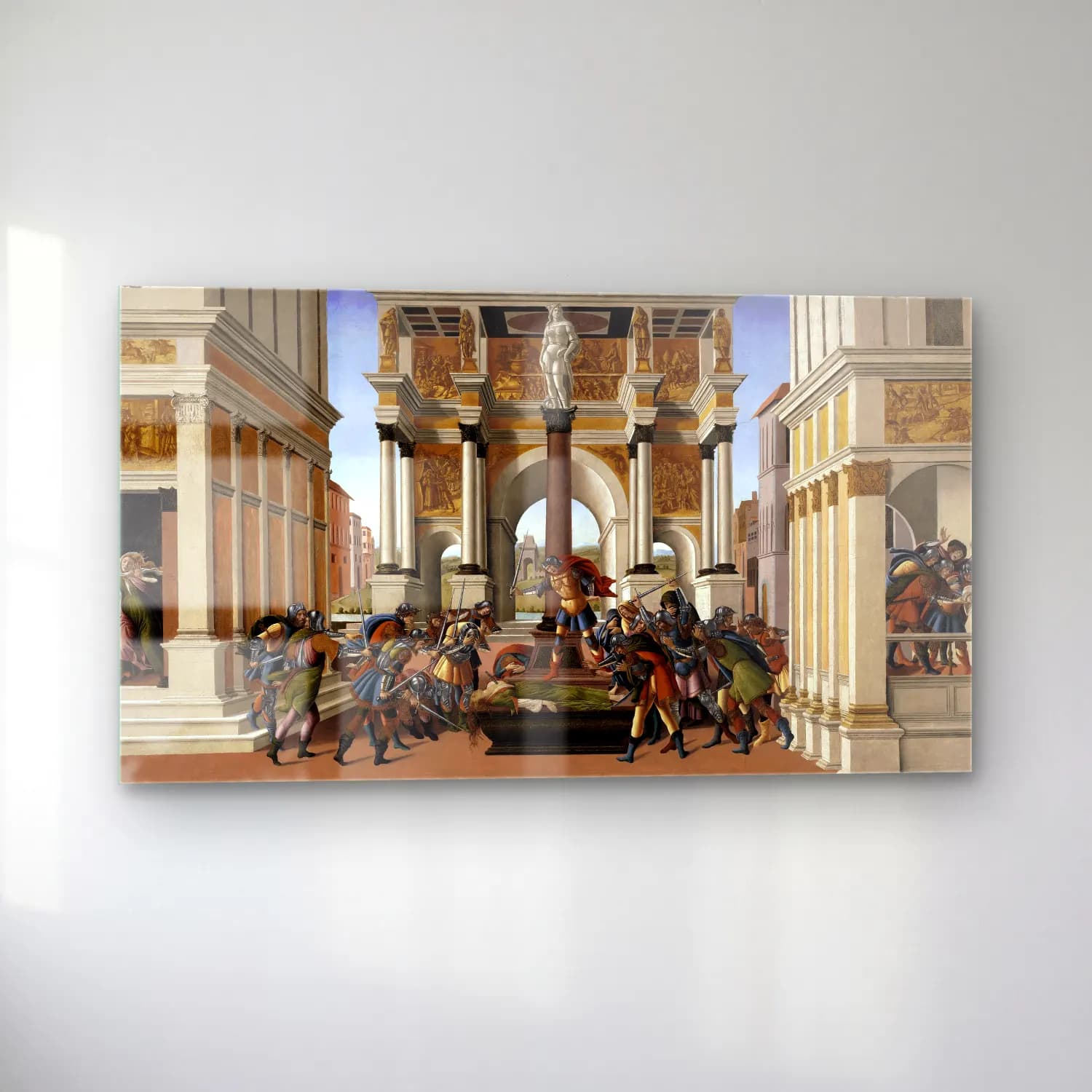 Sandro Botticelli – The Story of Lucretia cam tablo — sol açıdan görünüm