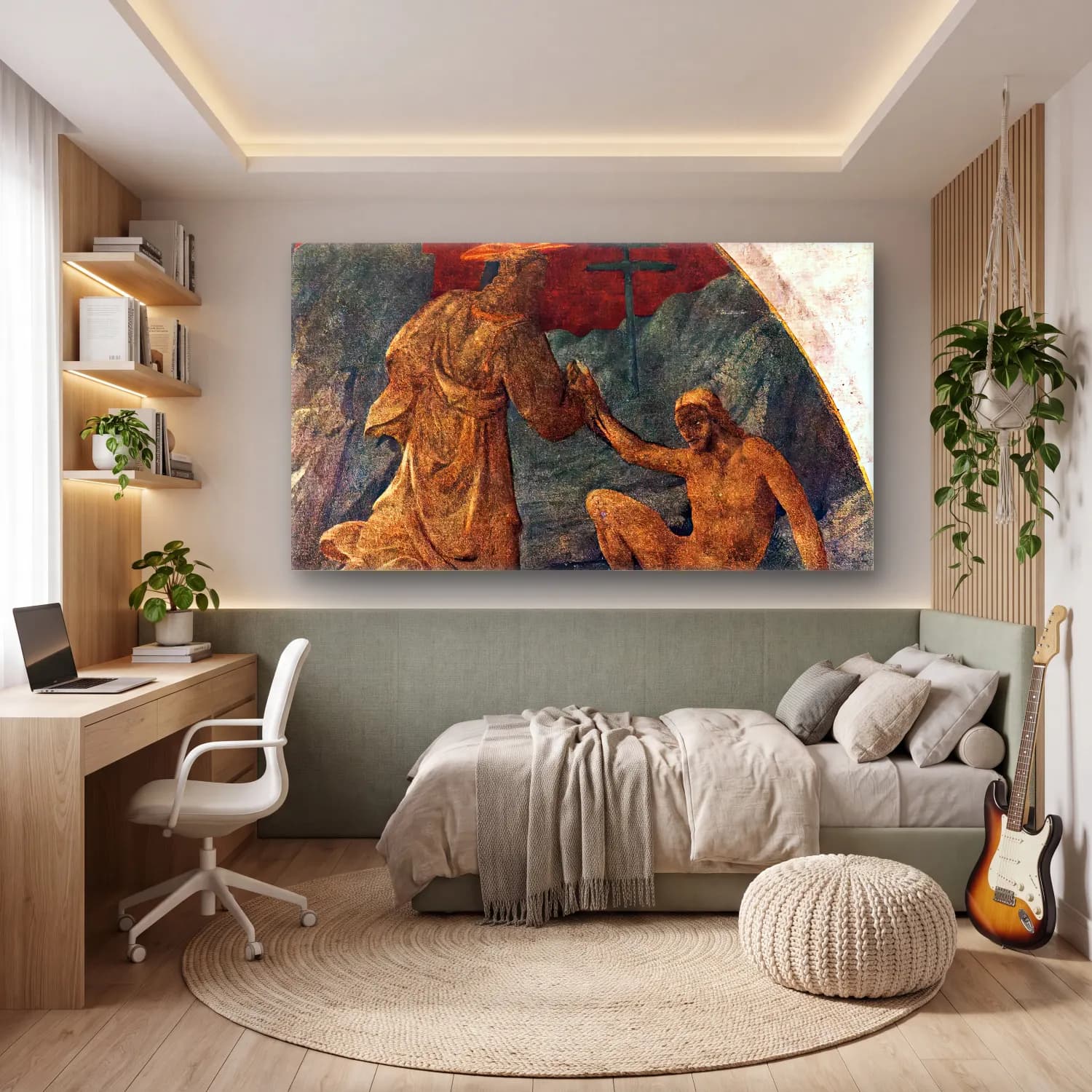 Paolo Uccello – Creation of Adam cam tablo — genç odasında