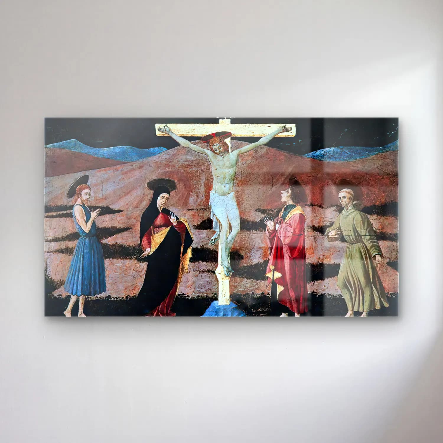 Paolo Uccello – Crucifixion cam tablo — Paolo Uccello – Crucifixion — yağlı boya dini sahne