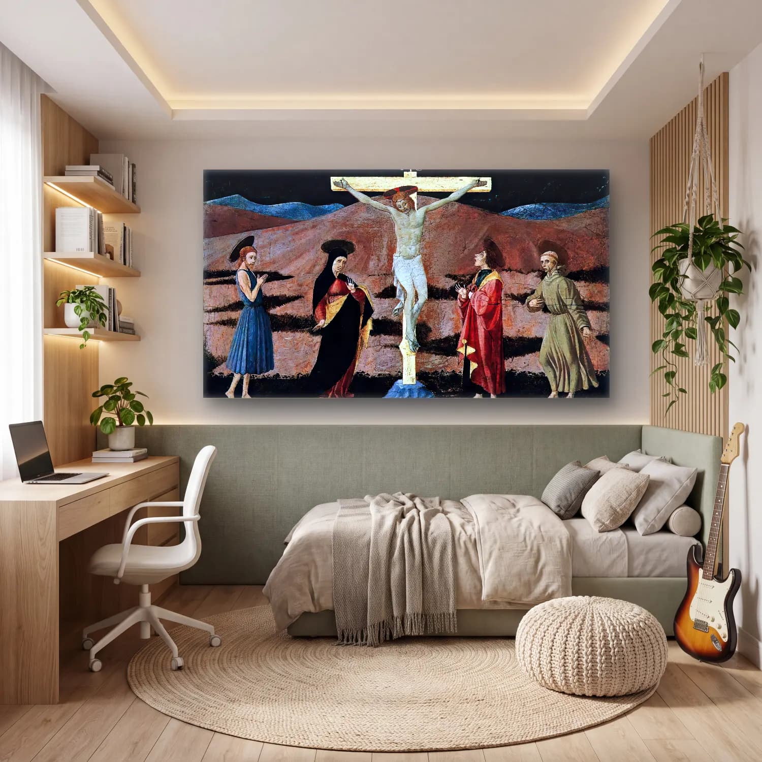 Paolo Uccello – Crucifixion cam tablo — genç odasında