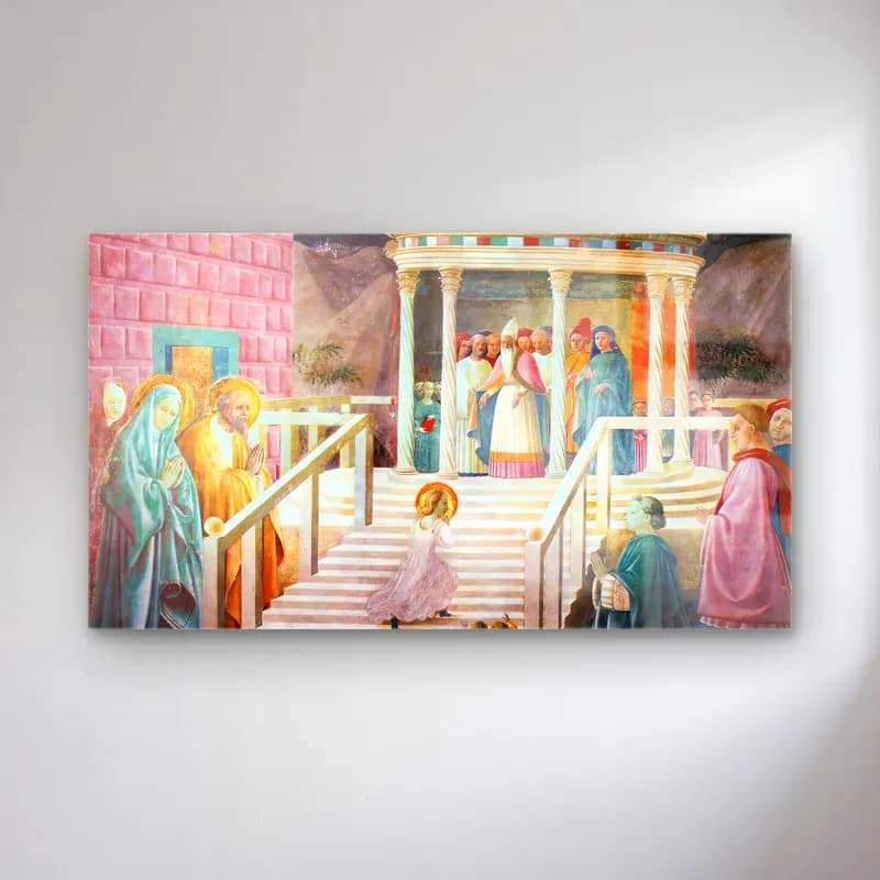 Paolo Uccello – Mary s Presentation in the Temple cam tablo — Paolo Uccello – Mary s Presentation in the Temple — pastel dini sahne