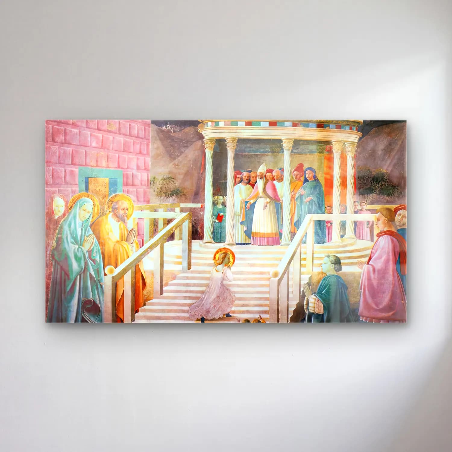 Paolo Uccello – Mary s Presentation in the Temple cam tablo — Paolo Uccello – Mary s Presentation in the Temple — pastel dini sahne