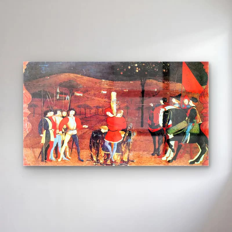 Paolo Uccello – Miracle of the Desecrated Host (Scene 5) cam tablo — Paolo Uccello – Miracle of the Desecrated Host (Scene 5) — empresyonist dini sahne