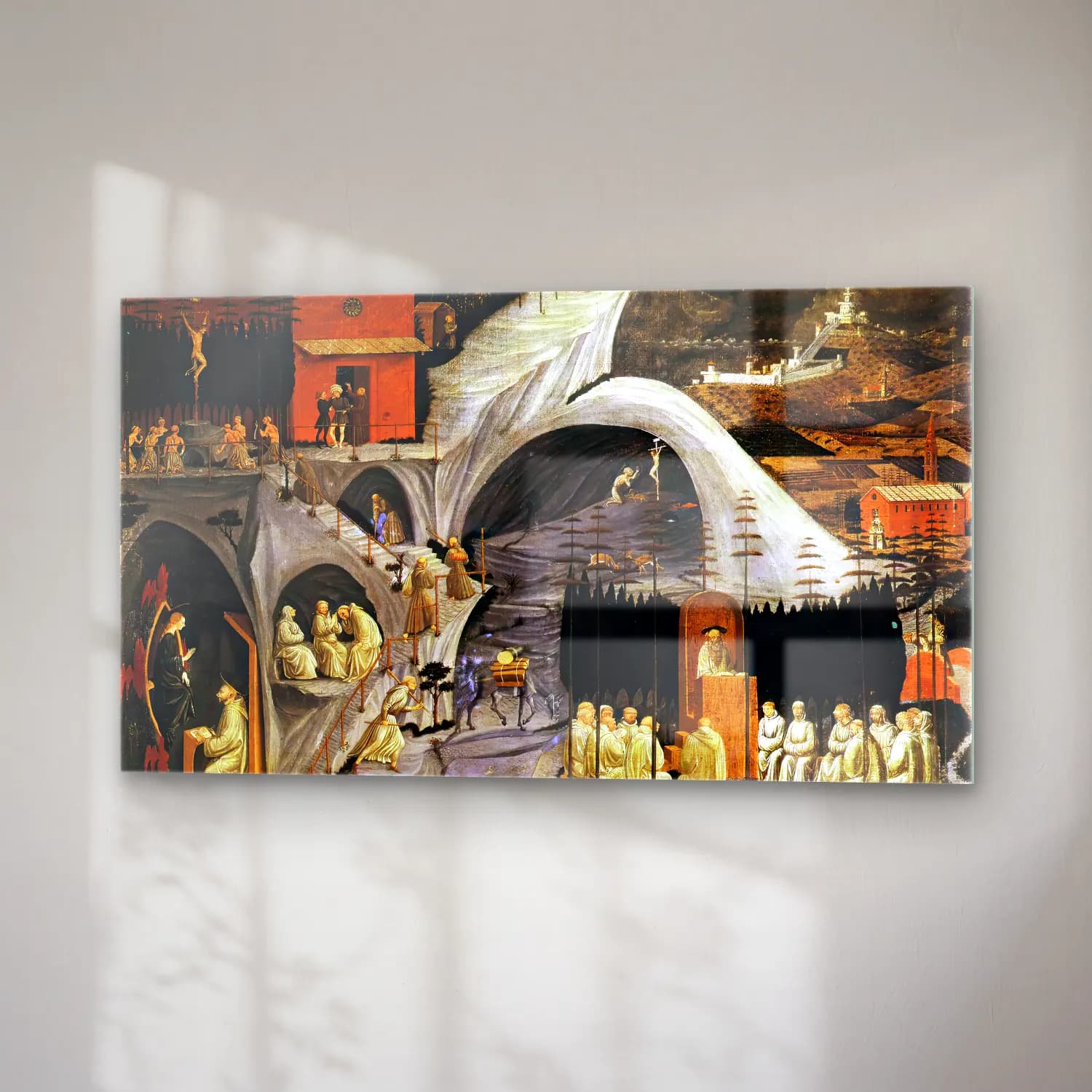 Paolo Uccello – Scenes from the Life of the Holy Hermits cam tablo — sağ açıdan görünüm