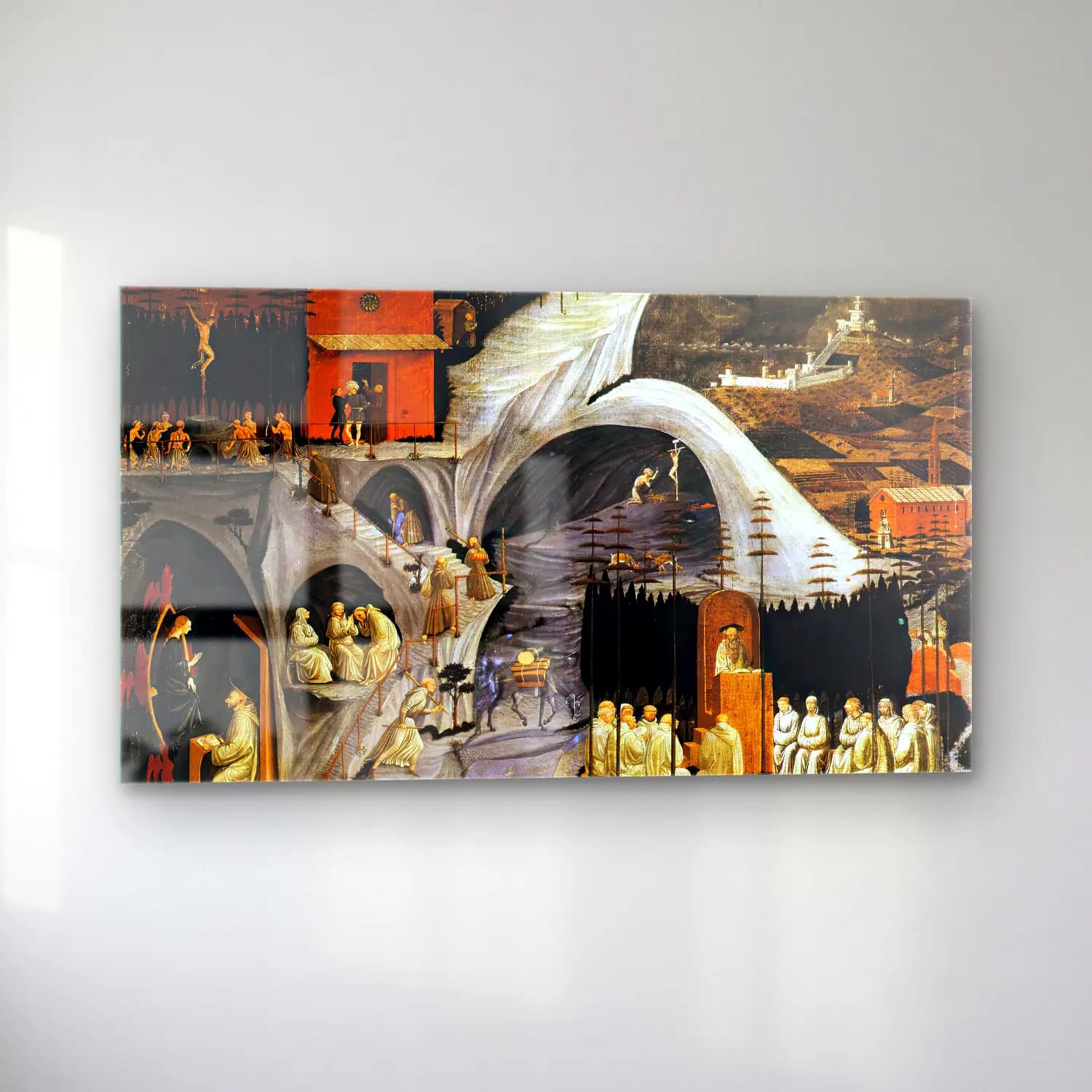 Paolo Uccello – Scenes from the Life of the Holy Hermits cam tablo — sol açıdan görünüm