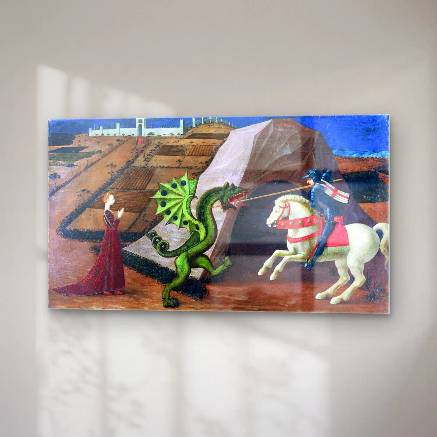 Paolo Uccello – St George and the Dragon cam tablo — sağ açıdan görünüm