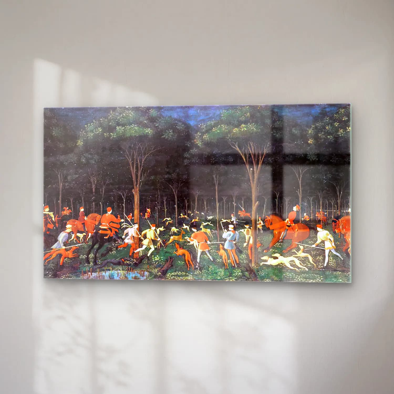 Paolo Uccello – The Hunt in the Forest cam tablo — sağ açıdan görünüm