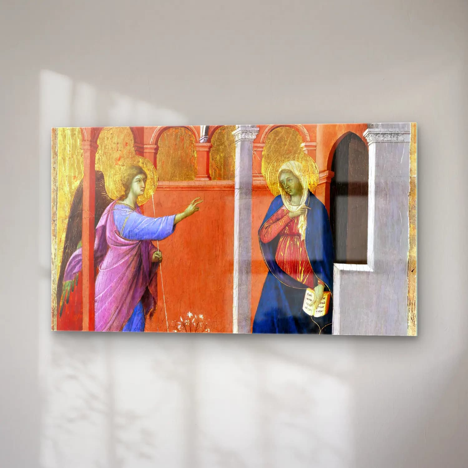 Duccio di Buoninsegna – Annunciation (scene 1) cam tablo — sağ açıdan görünüm