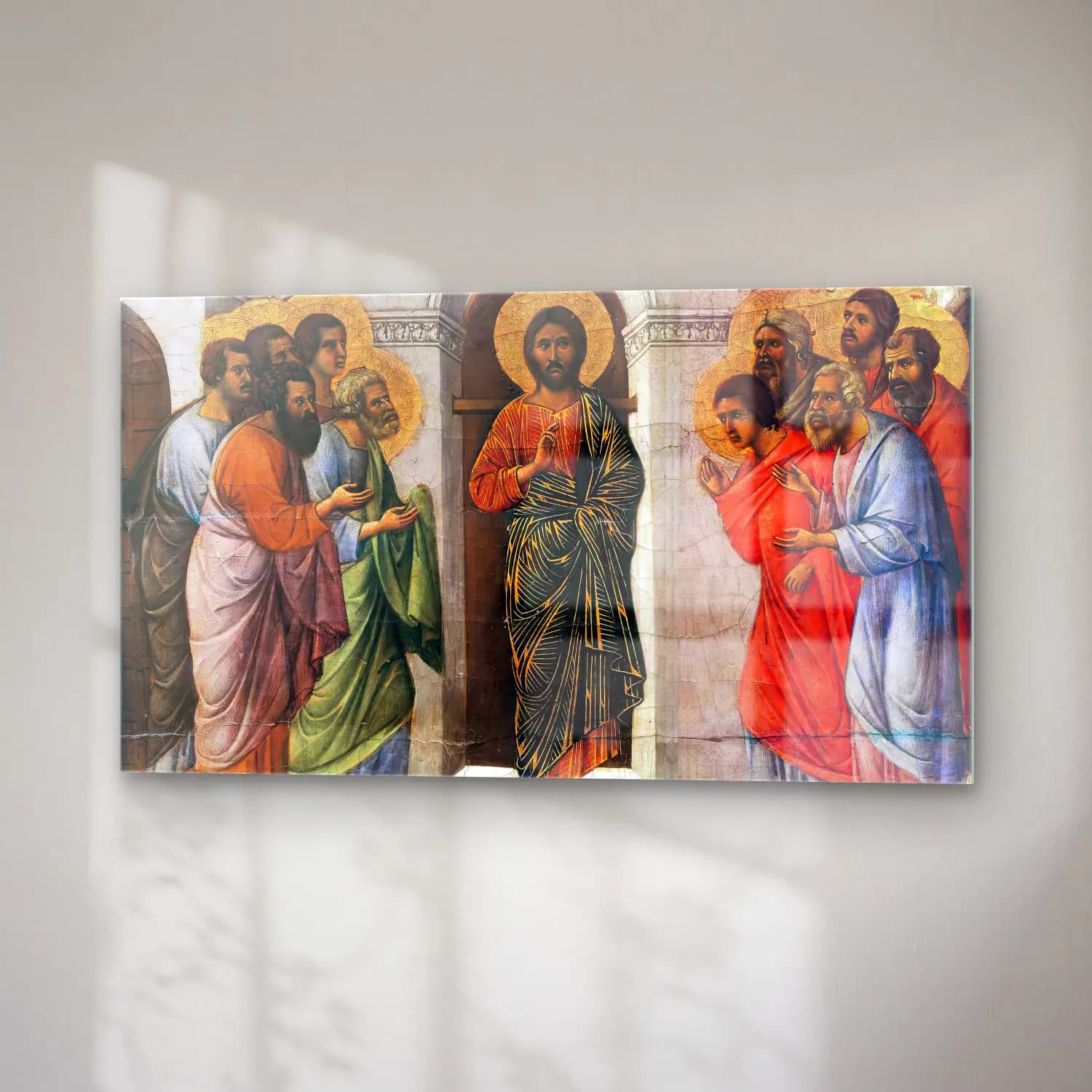 Duccio di Buoninsegna – Appearance Behind Locked Doors (panel 1) cam tablo — sağ açıdan görünüm