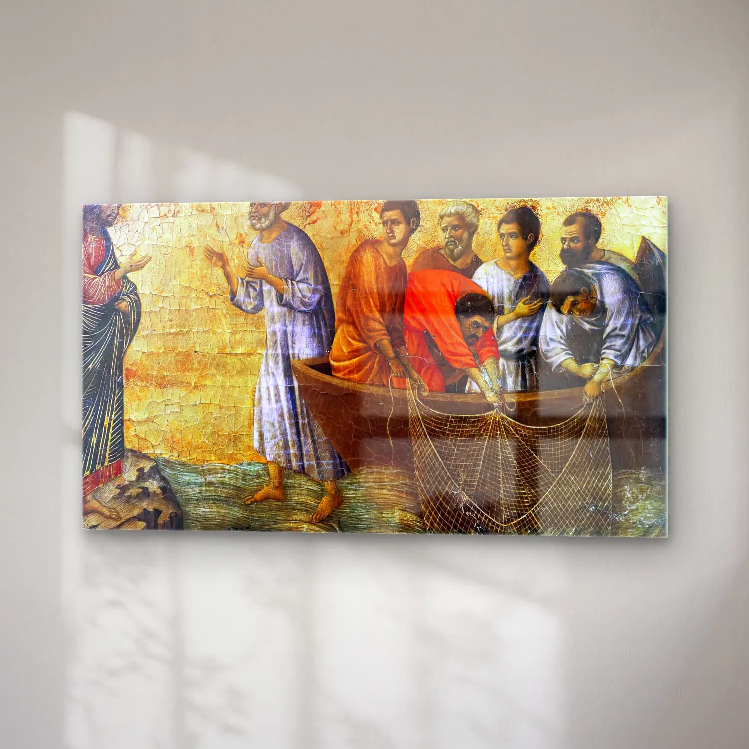 Duccio di Buoninsegna – Appearance on Lake Tiberias (panel 3) cam tablo — sağ açıdan görünüm