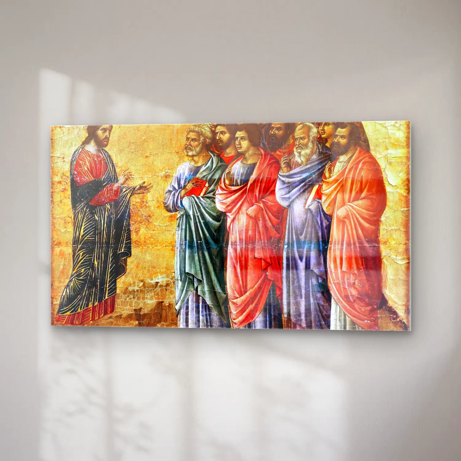 Duccio di Buoninsegna – Appearance on the Mountain in Galilee (panel 6) cam tablo — sağ açıdan görünüm