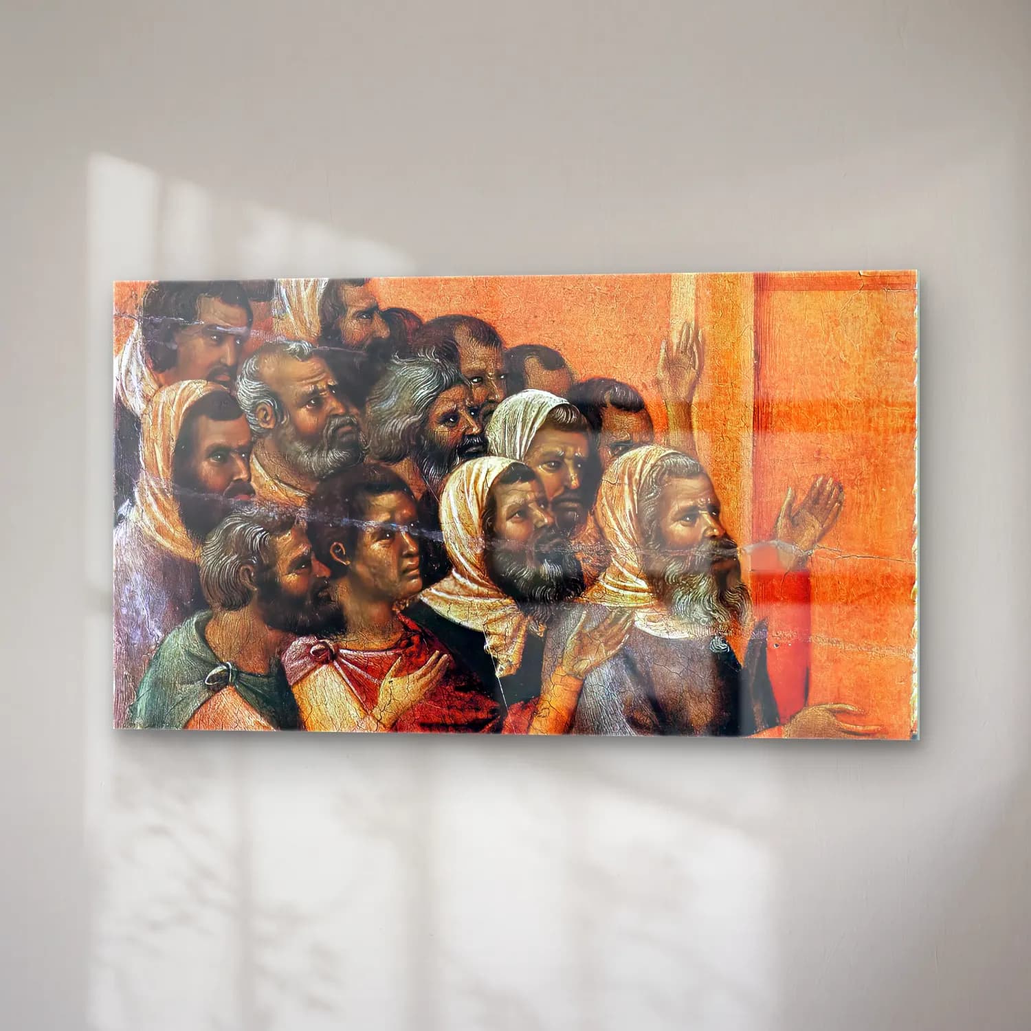 Duccio di Buoninsegna – Christ Accused by the Pharisees (detail) cam tablo — sağ açıdan görünüm