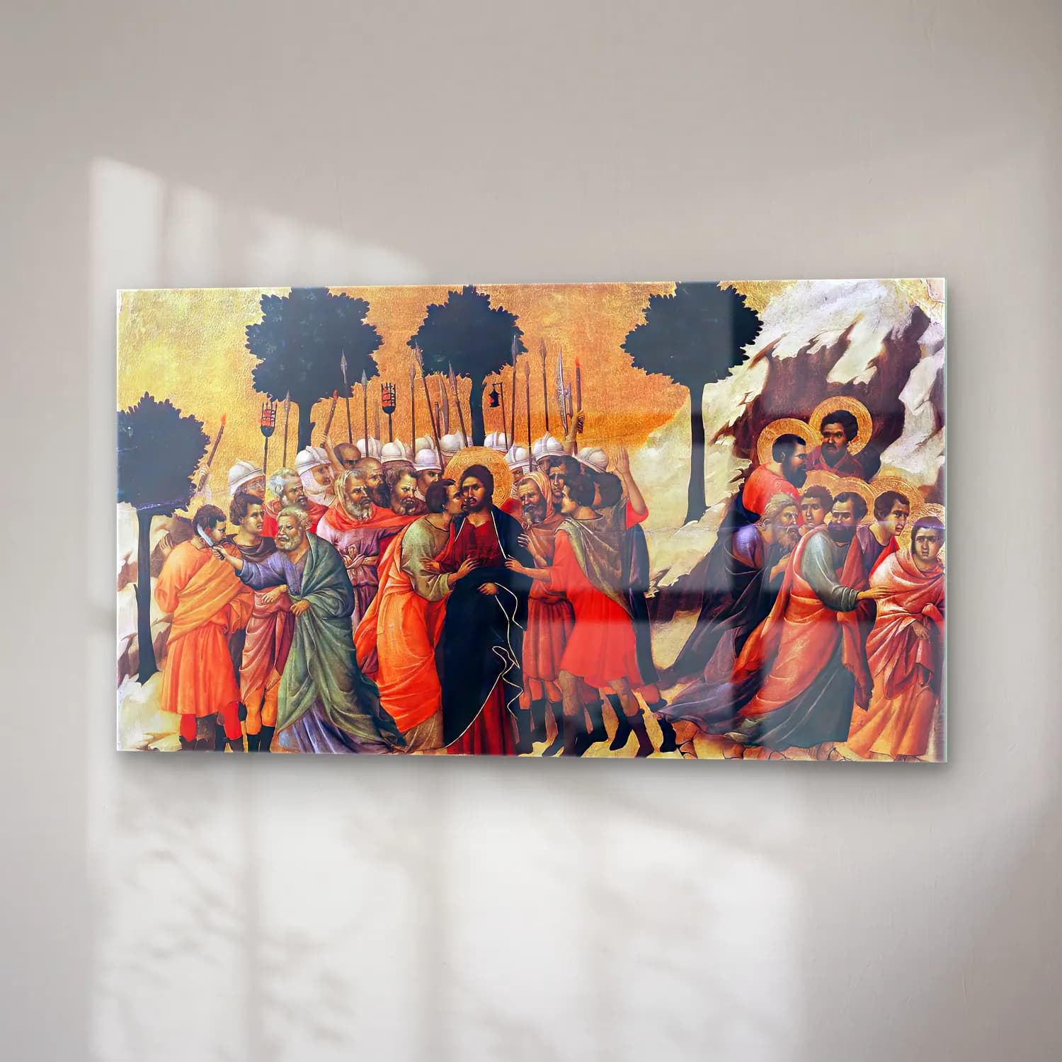 Duccio di Buoninsegna – Christ Taken Prisoner (scene 7) cam tablo — sağ açıdan görünüm