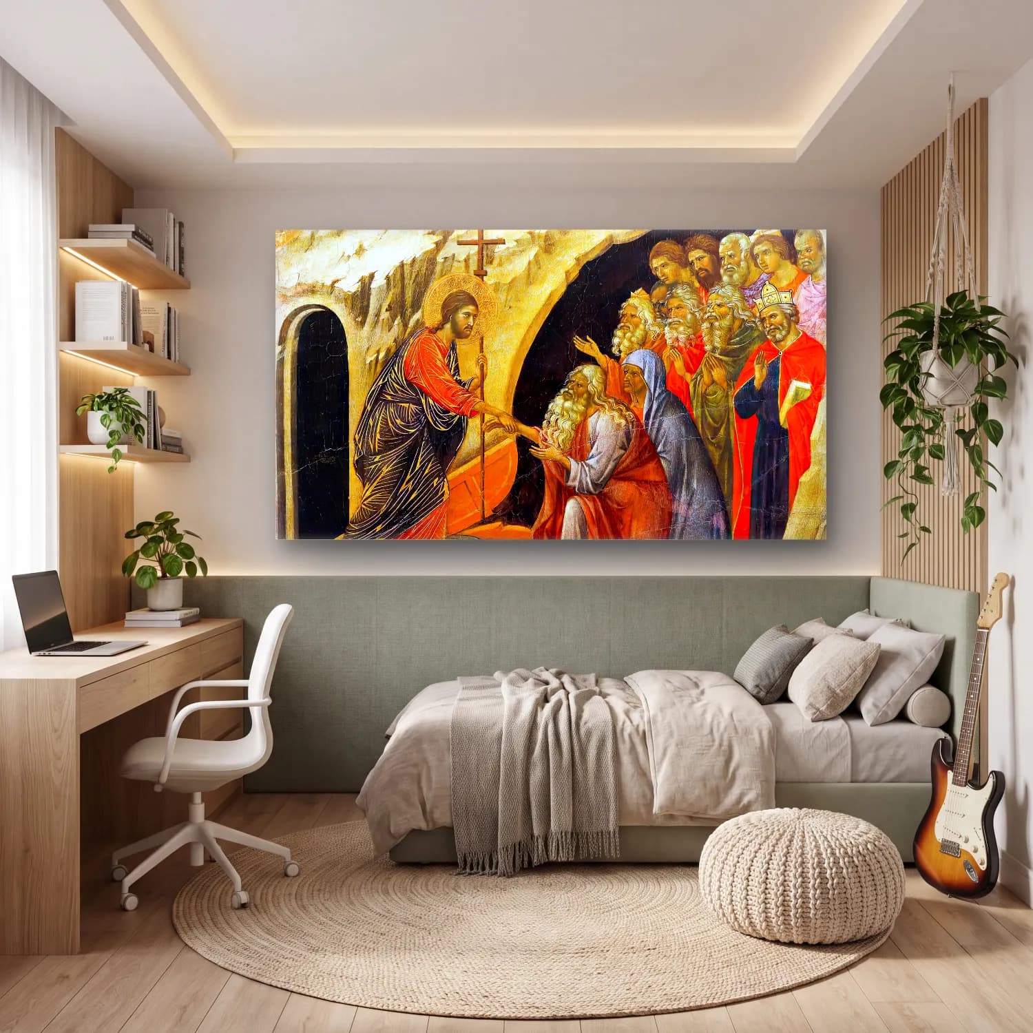 Duccio di Buoninsegna – Christ in Limbo (scene 24) cam tablo — genç odasında
