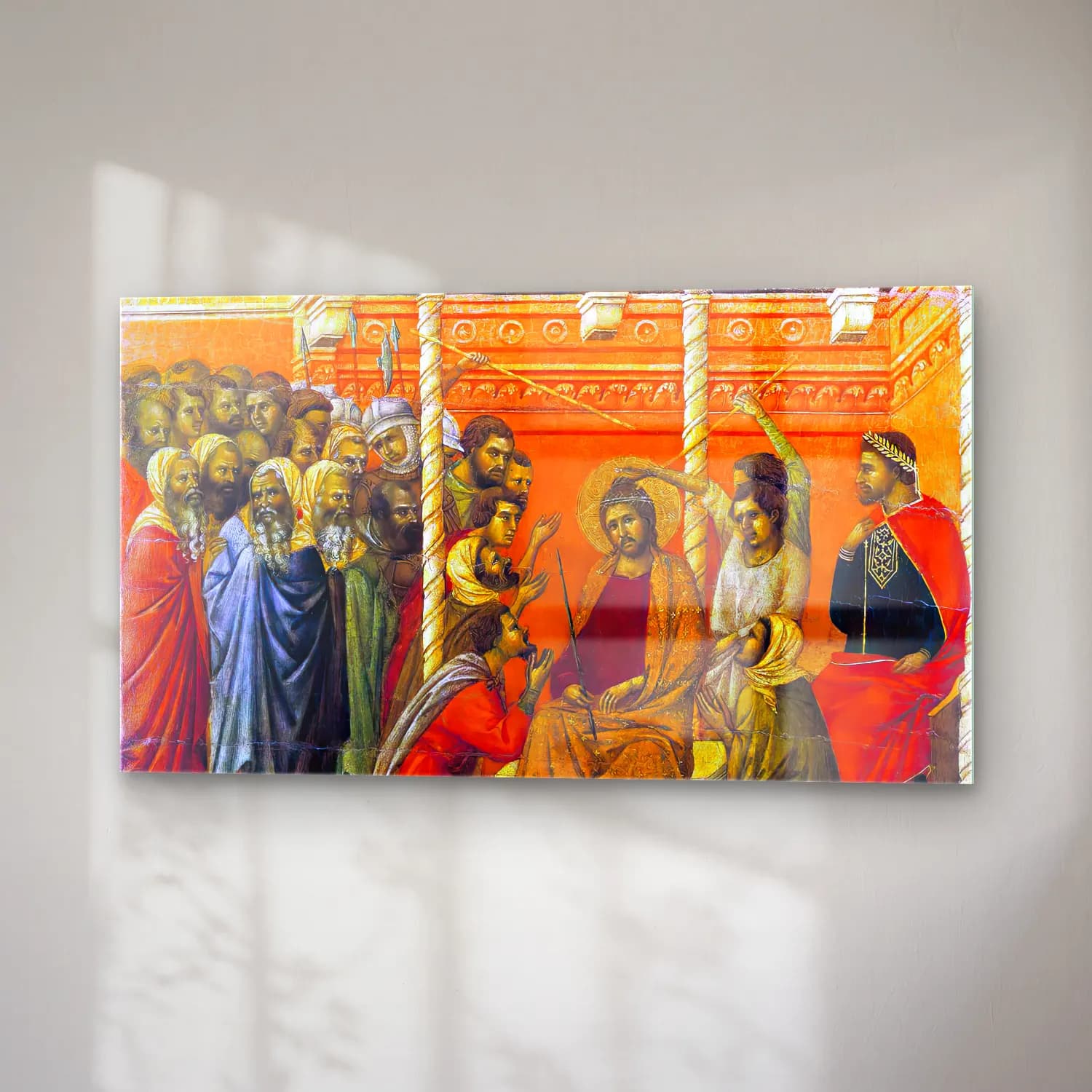 Duccio di Buoninsegna – Crown of Thorns (scene 17) cam tablo — sağ açıdan görünüm