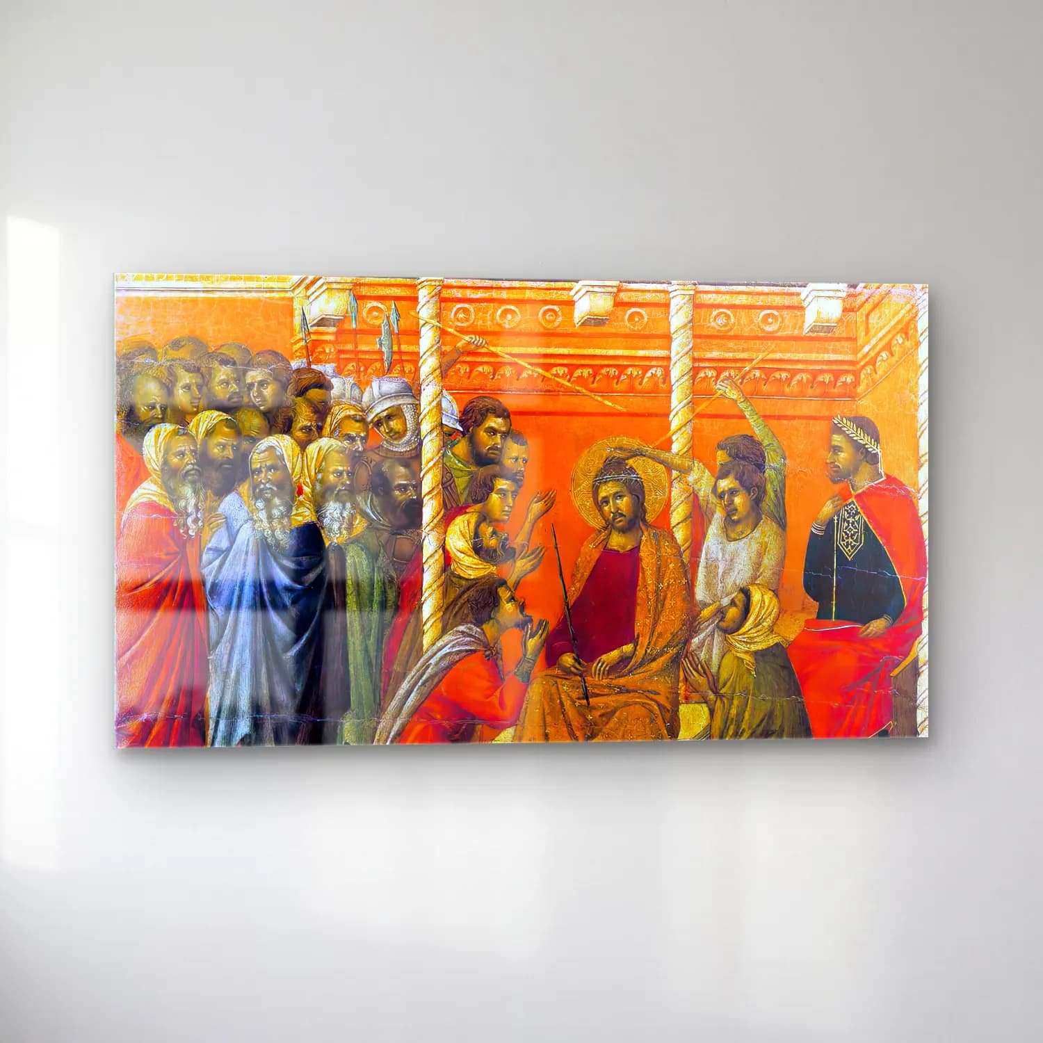 Duccio di Buoninsegna – Crown of Thorns (scene 17) cam tablo — sol açıdan görünüm