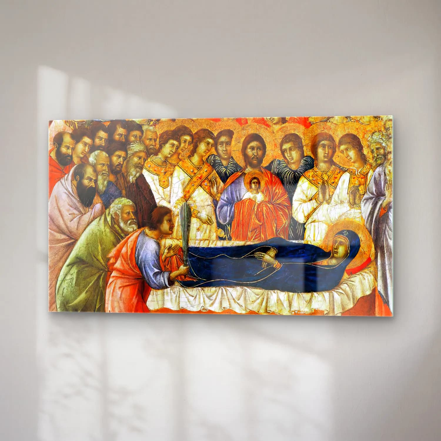 Duccio di Buoninsegna – Death of the Virgin (panel 6) cam tablo — sağ açıdan görünüm