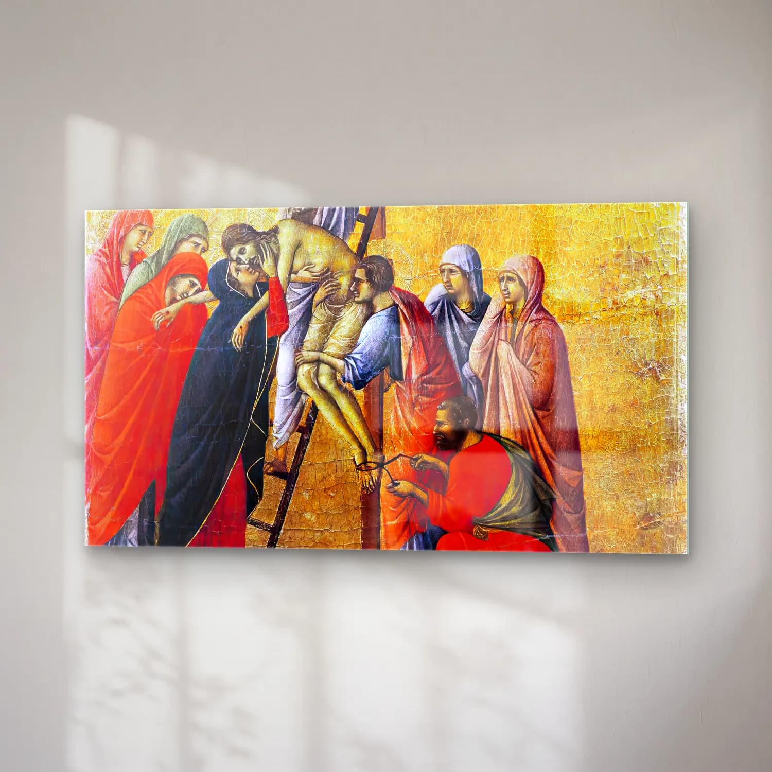 Duccio di Buoninsegna – Deposition (scene 21) cam tablo — sağ açıdan görünüm