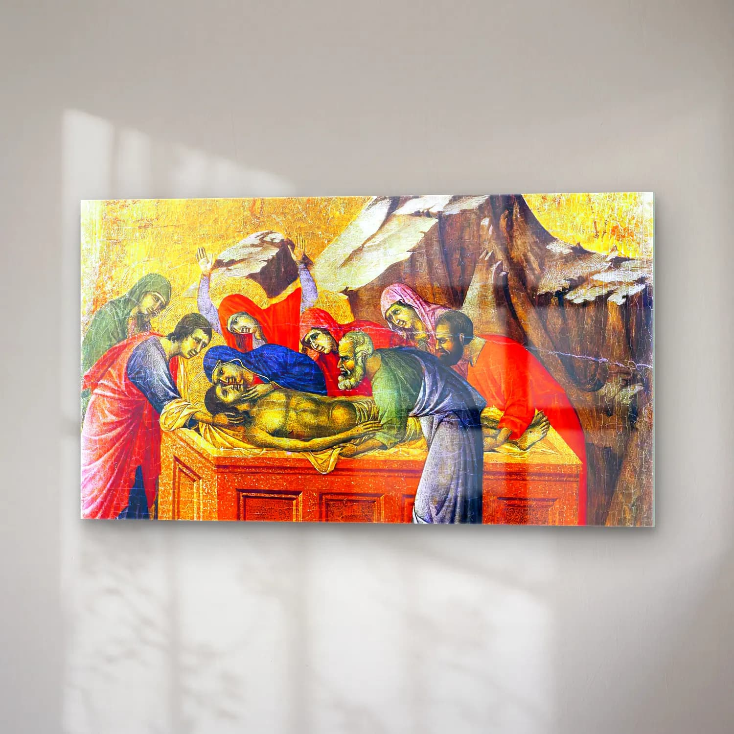 Duccio di Buoninsegna – Entombment (scene 22) cam tablo — sağ açıdan görünüm