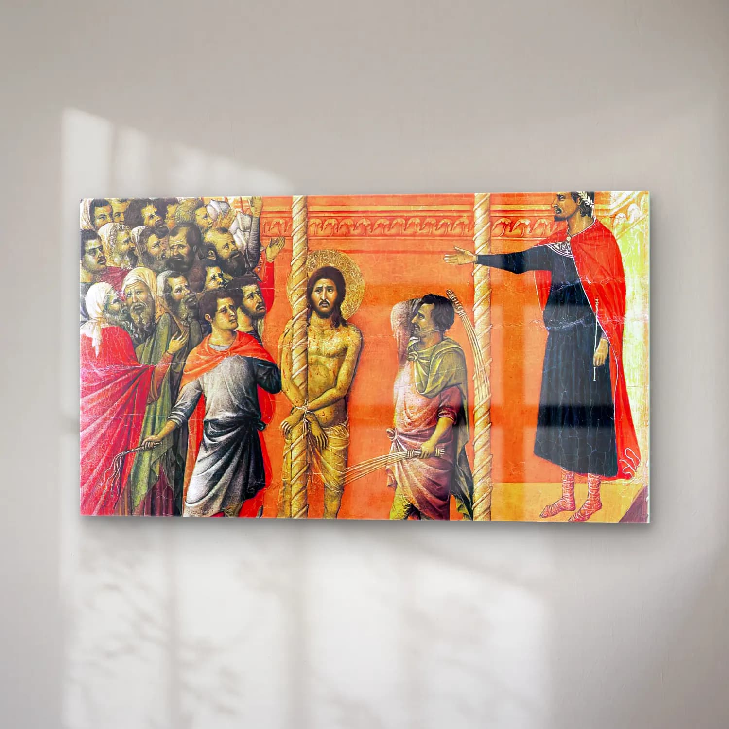 Duccio di Buoninsegna – Flagellation (scene 16) cam tablo — sağ açıdan görünüm