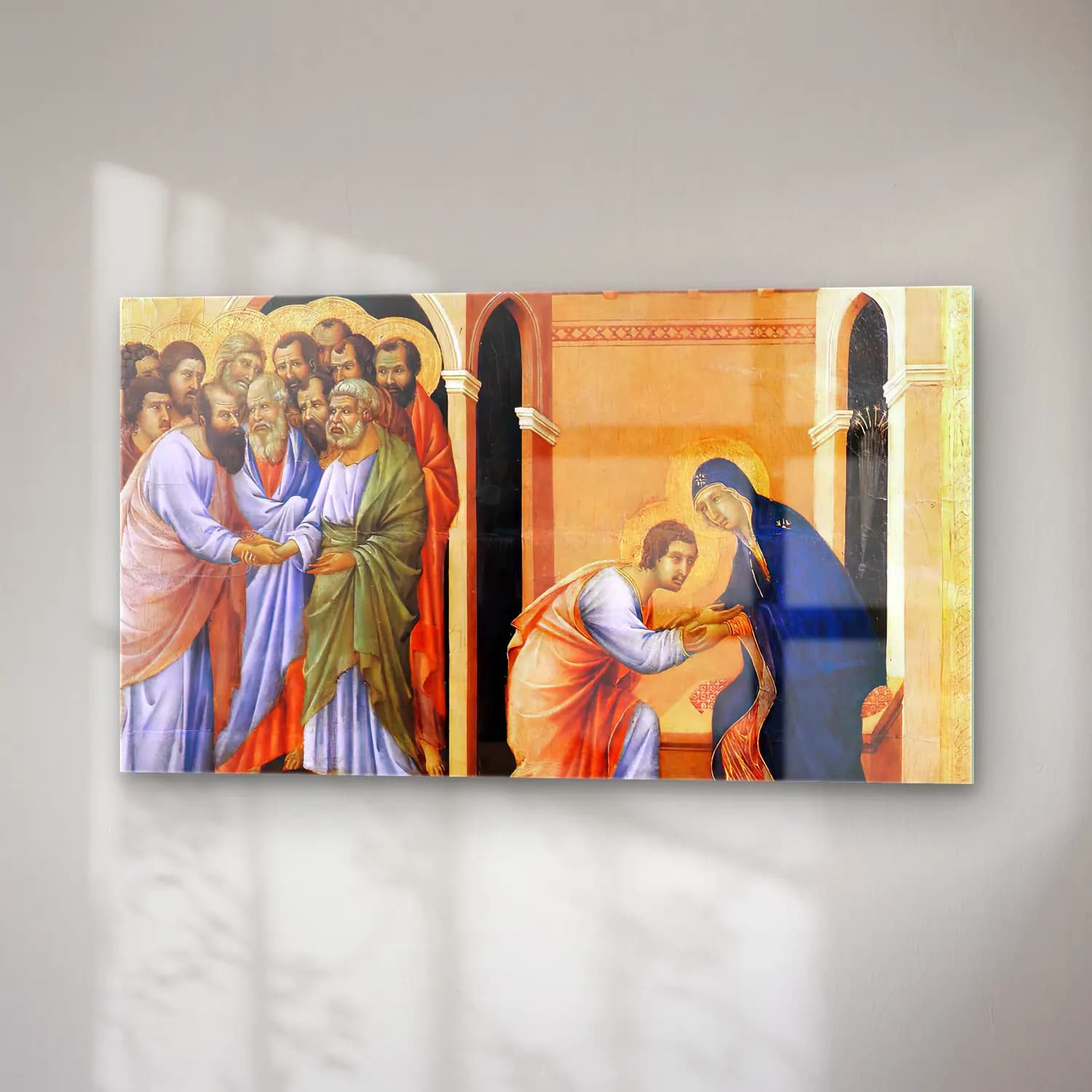 Duccio di Buoninsegna – Parting from St John (panel 2) cam tablo — sağ açıdan görünüm